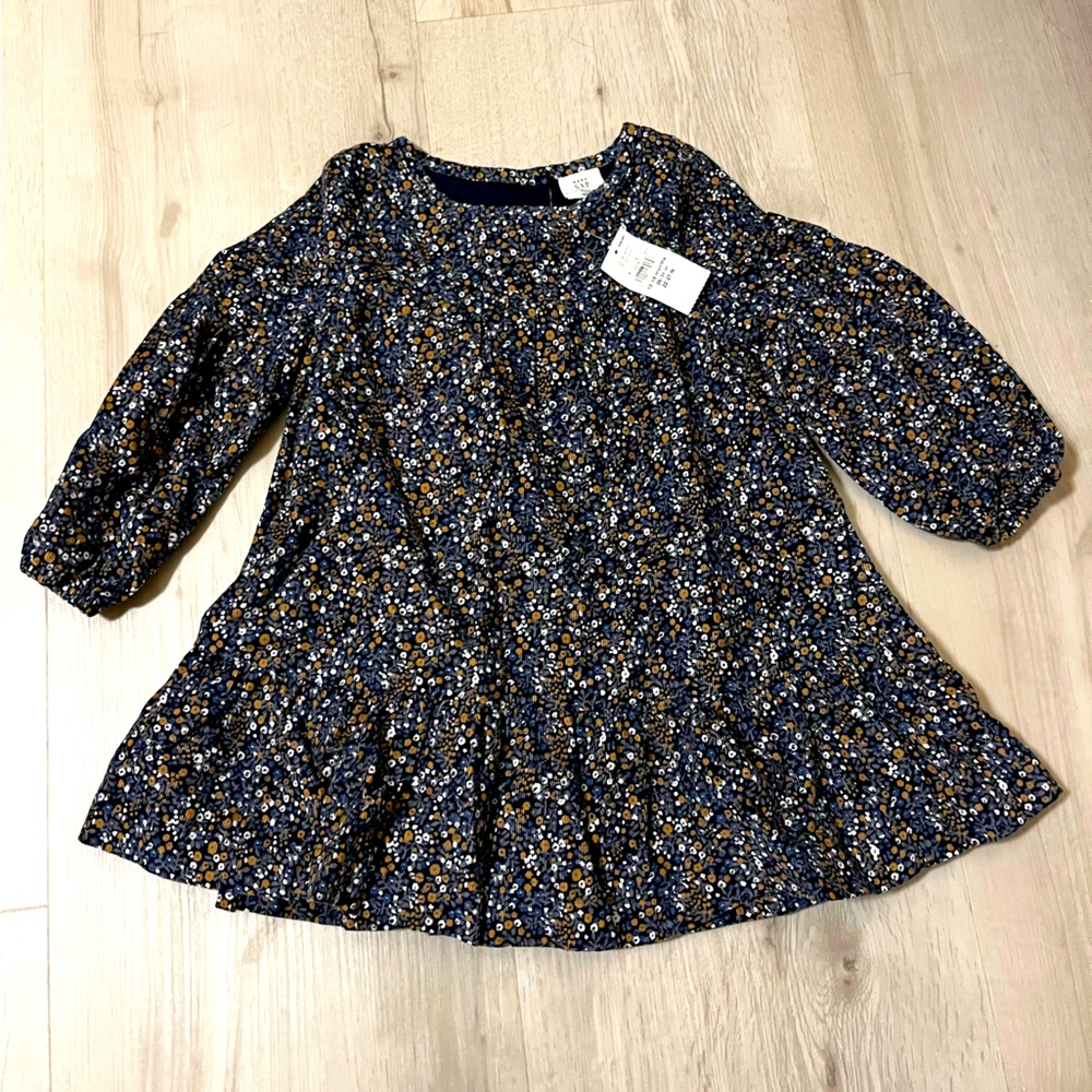 Floral baby toddler girl dress- Baby Gap corduroy 12-18mo